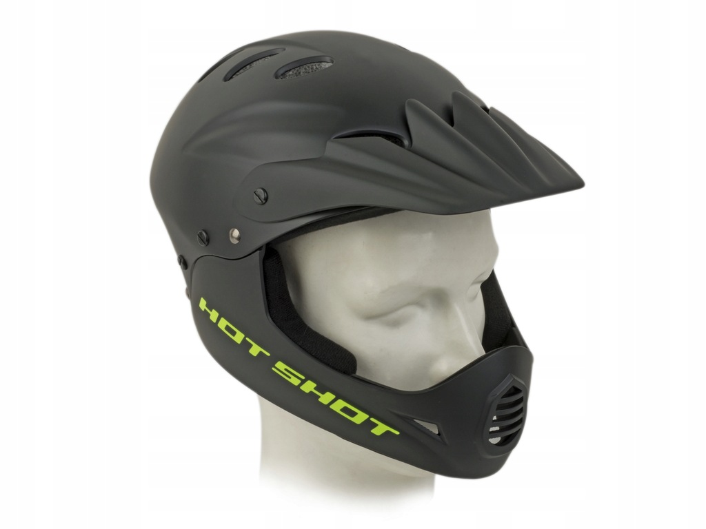 Czarny kask DH Downhill Full Face AUTHOR 54-56cm