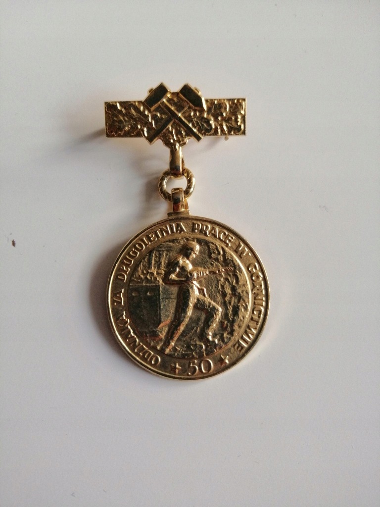 Odznaki ZA PRACĘ W GÓRNICTWIE złota 50 brązowa 25