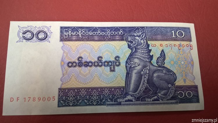 Myanmar - 10 kyats prosto z paczki bankowej WOŚP