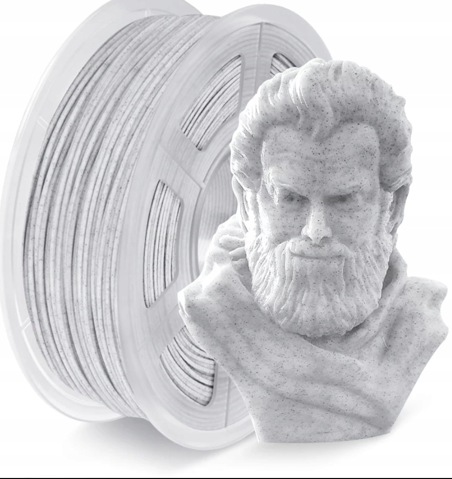 filament 1kg PLA włokno marmurowe, do drukarek 3D