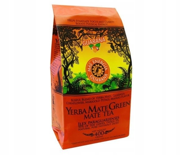 YERBA MATE Green Mas ENERGIA Guarana 400g MANGO