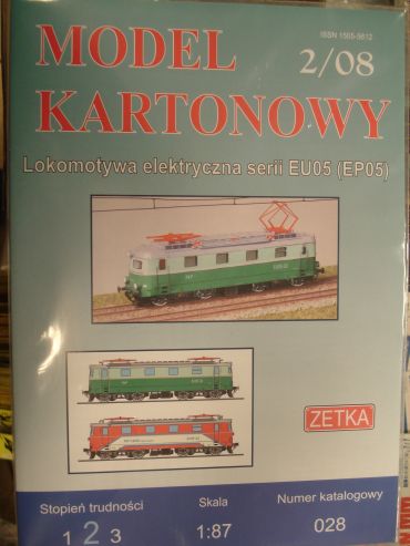 1:87 Lokomotywa serii EU05 EP05 ZETKA 028 2/08