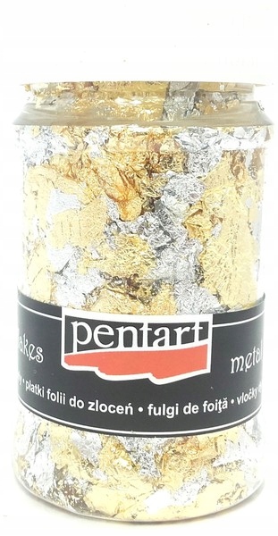 Folia płatki złote i srebrne słoik 100 ml. m6, Pen