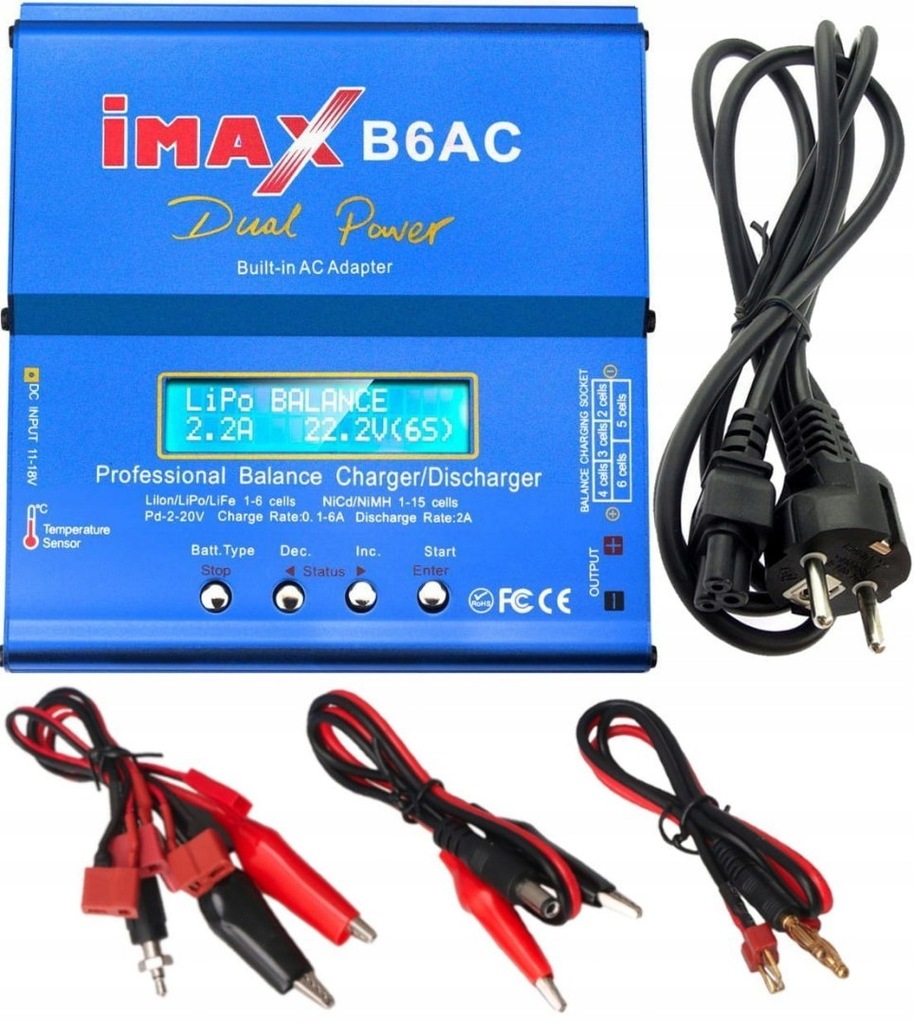 Ładowarka RC iMAX B6 AC B6AC Dual Power LIPO NIMH 11788209321 oficjalne archiwum Allegro