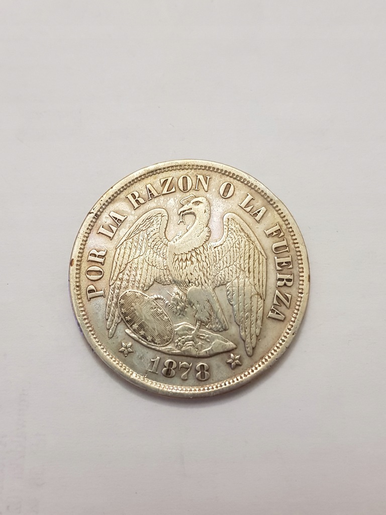 moneta srebrna chile un peso 1887