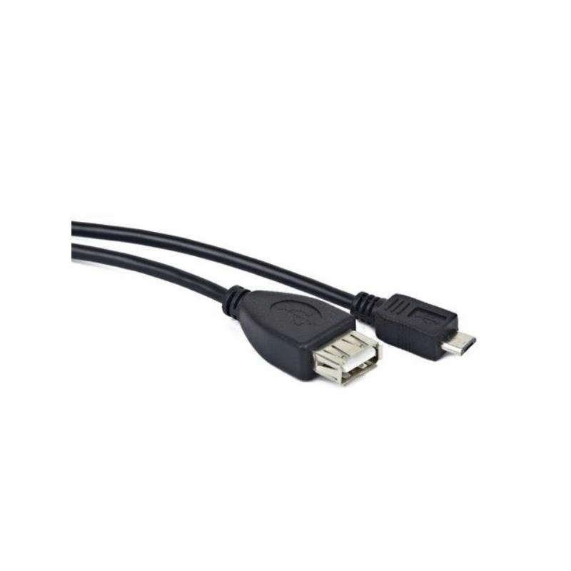 Kabel USB Micro(M) - USB-A(F) 2.0, OTG czarny OEM OEM-0006 /15cm/