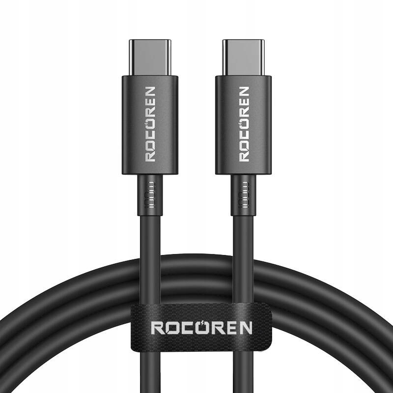 Kabel Rocoren USB typ C - USB typ C 2 m czarny