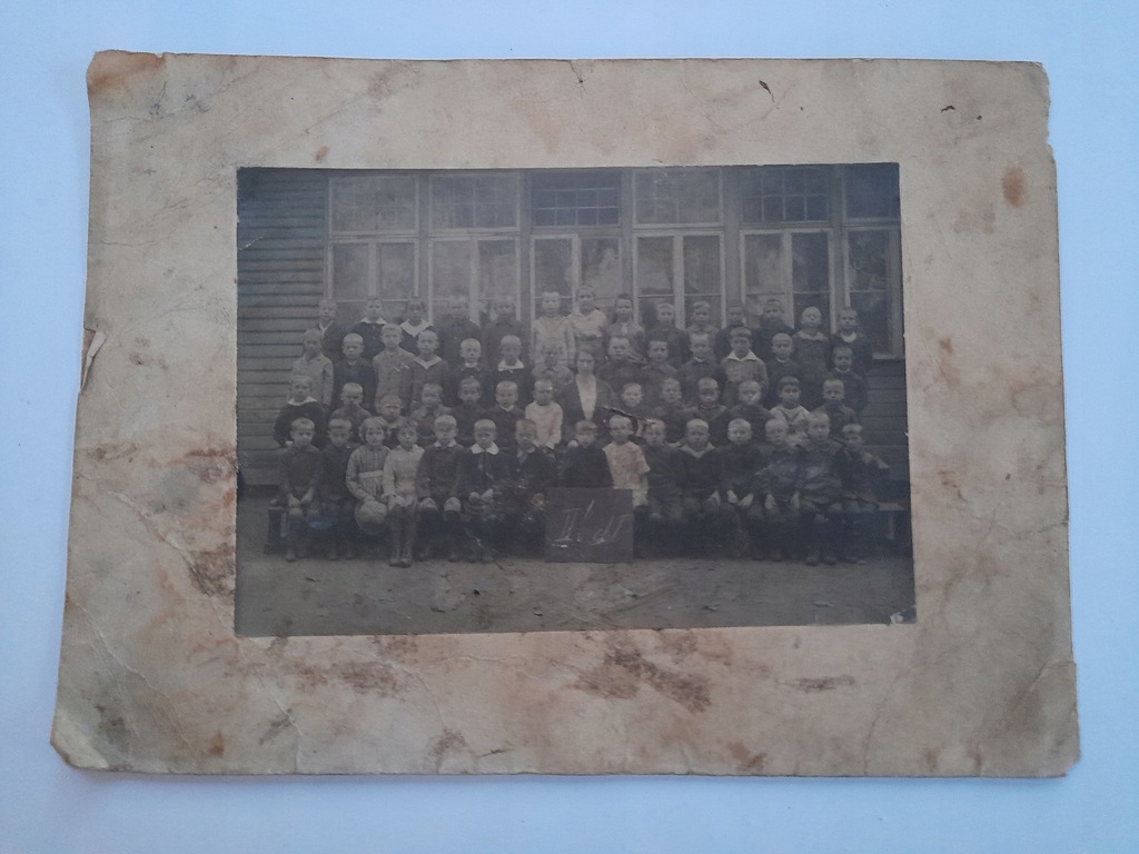 Stare przedwojenne zdjęcie szkoła uczniowie Podgórz, Toruń