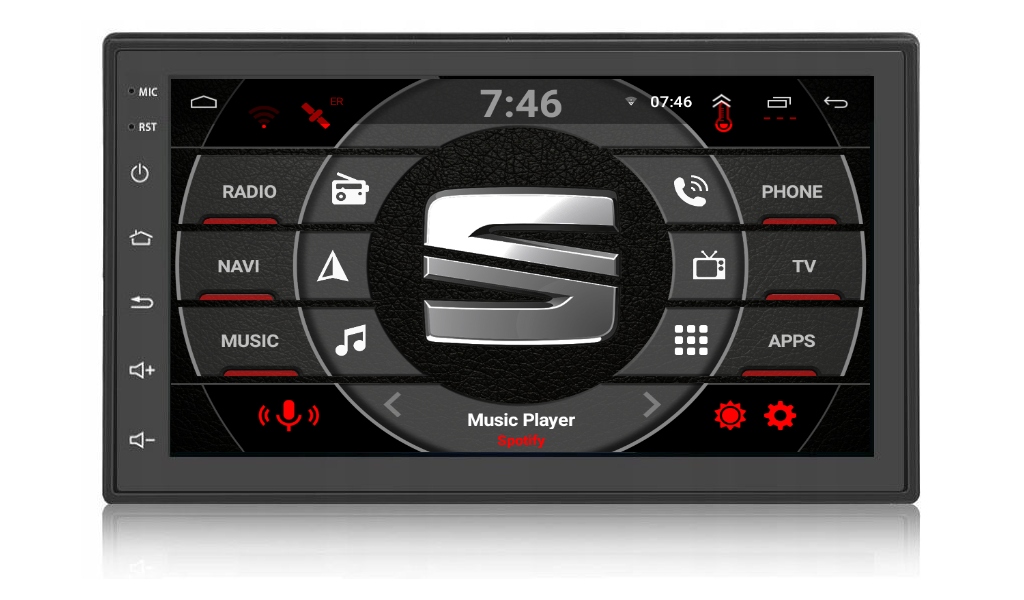 RADIO 2DIN ANDROID USB BT GPS WIFI SPOTIFY SEAT