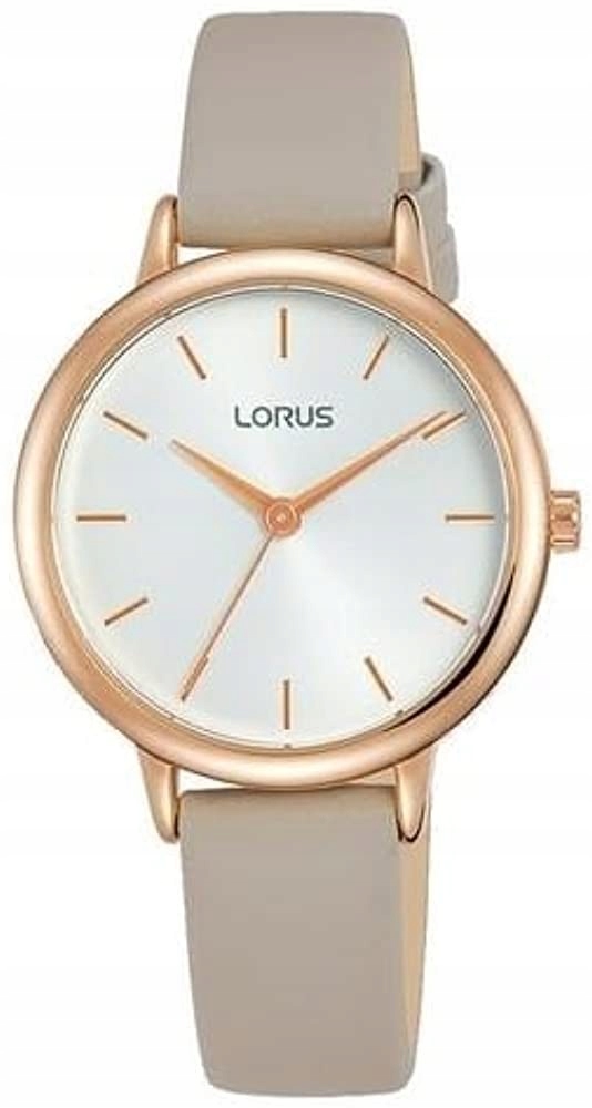 Lorus Damski Zegarek na rękę skóra różowe złoto