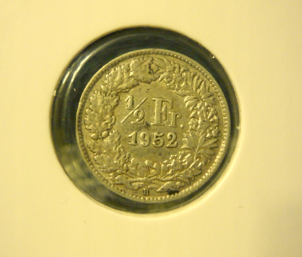 1/2 frank 1952 Szwajcaria moneta srebrna