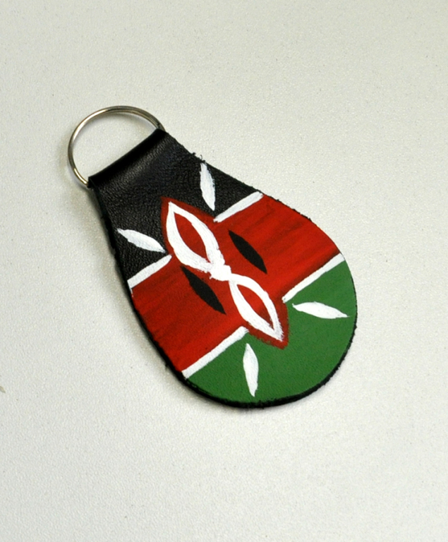 Brelok skórzany z flagą kenijską