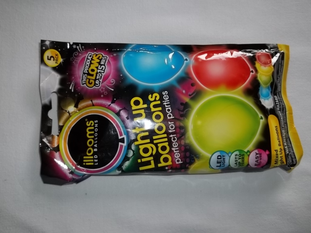 BALONY LED FLUORESCENCYJNE ŚWIECĄCE 1 PACZKA  5SZT