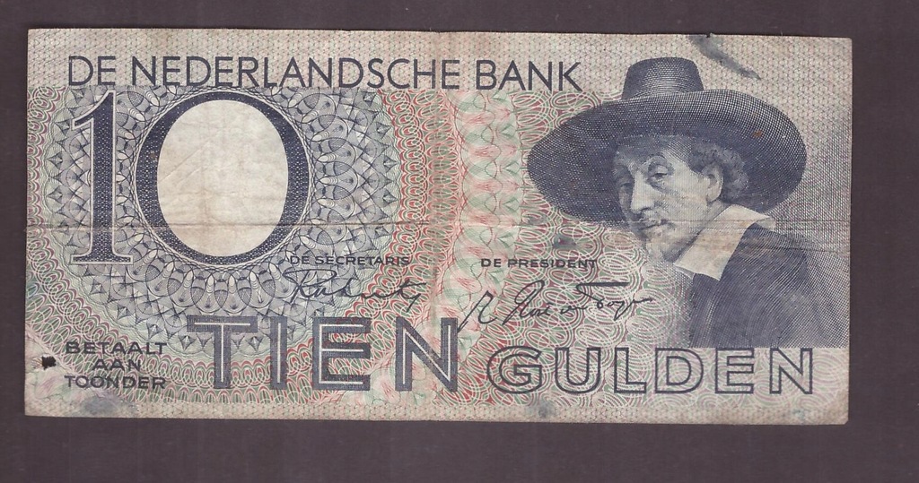 Holandia - banknot - 10 Gulden 1943 rok