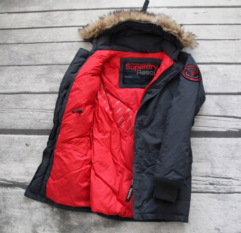 Superdry Rescue Indigo kurtka PUCHOWA ZIMOWA PARKA