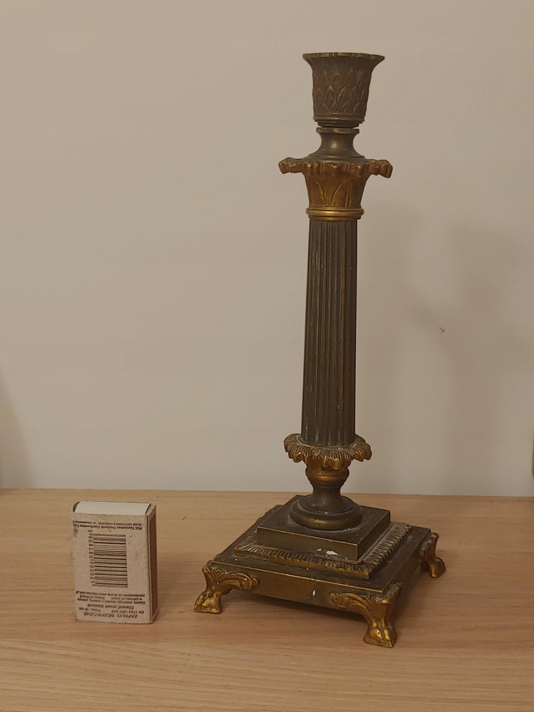 podstawa do lampy świecznik brąz XIX w. Francja