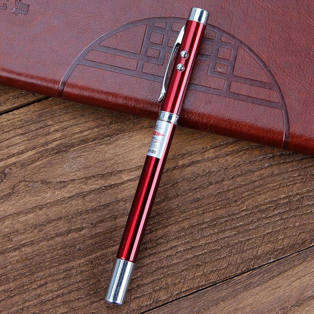 5 In 1 Multipurpose Pen Teaching Pointer Red