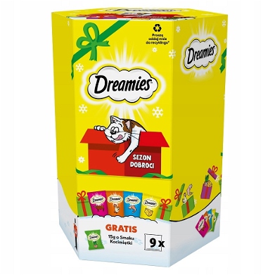 DREAMIES Zestaw prezentowy dla kota przysmaki 255 g