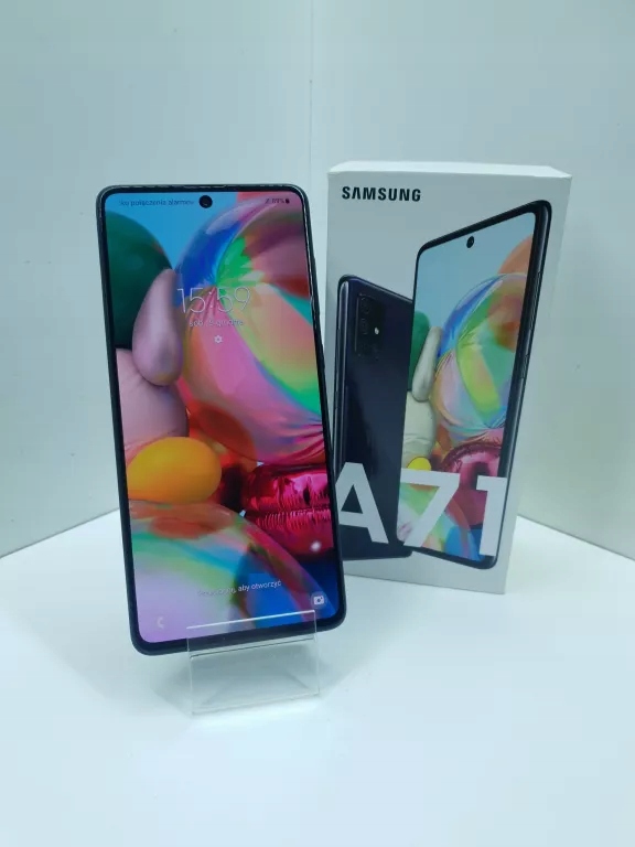 TELEFON SAMSUNG GALKAXY A71 + PUDEŁKO