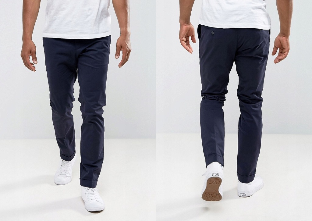 MANGO GŁADKIE SPODNIE CHINOS SLIM 38