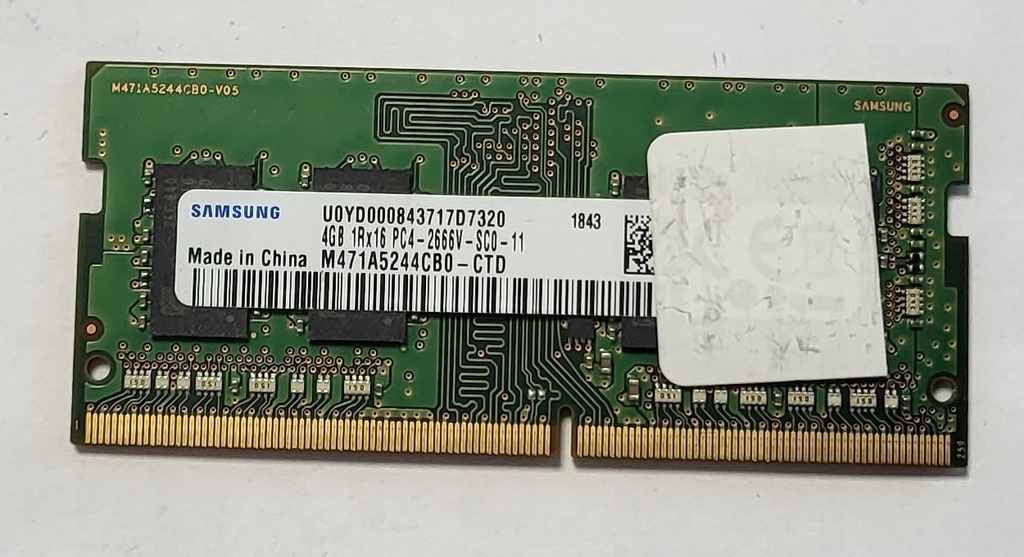 Pamięć RAM Samsung 4GB DDR4 2666MHz - M471A5244CB0-CTD - Laptop