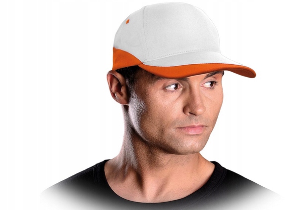 CZCOL WP czapka z daszkiem biało-pomarańczowa