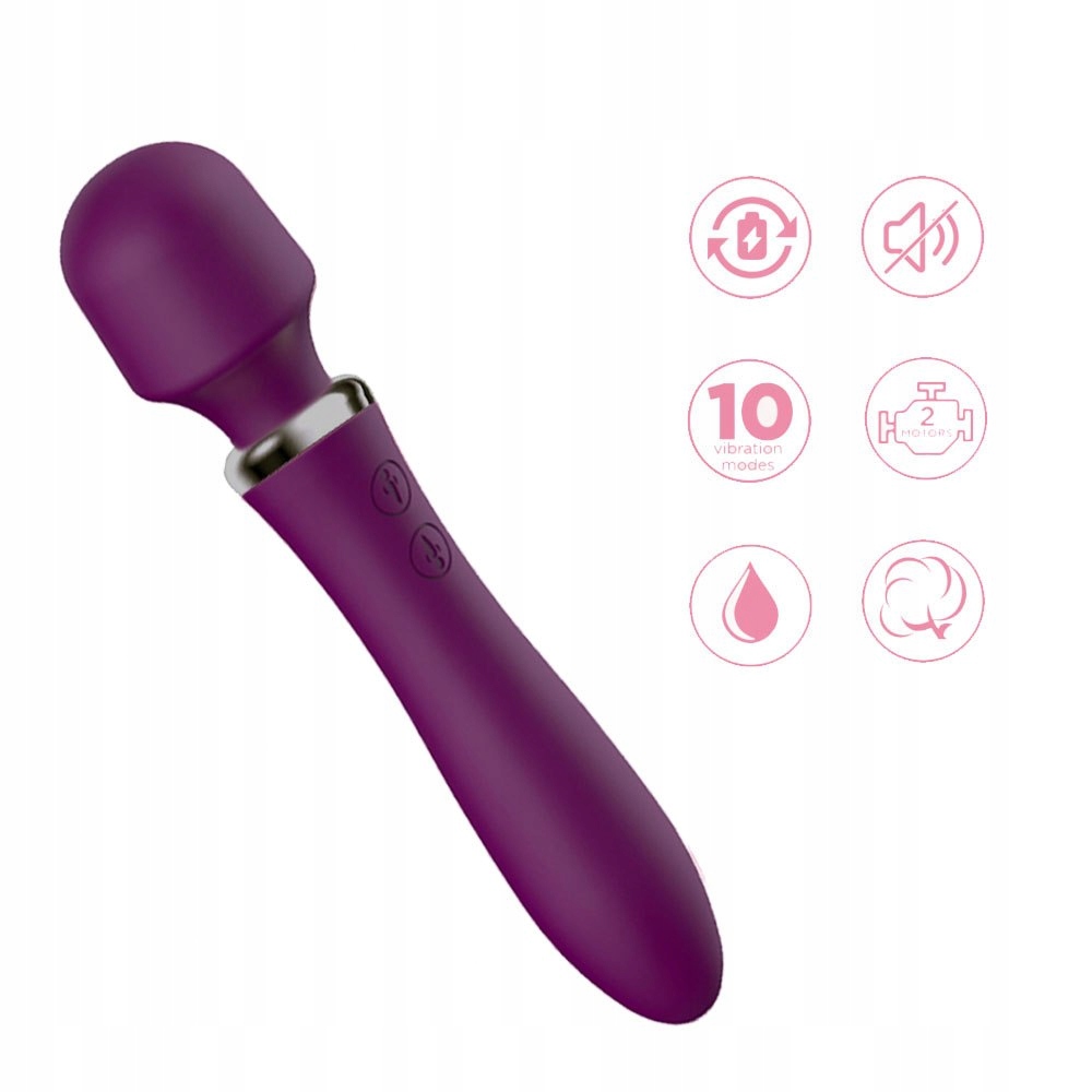 Wielofunkcyjny wibrator Powerful Wand Purple