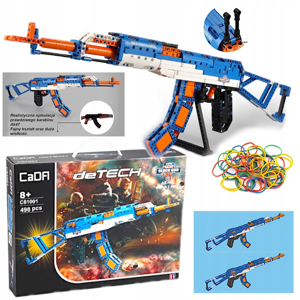 KARABIN KAŁASZNIKOW AK-47 LEGO TECHNIC NERF, COBI