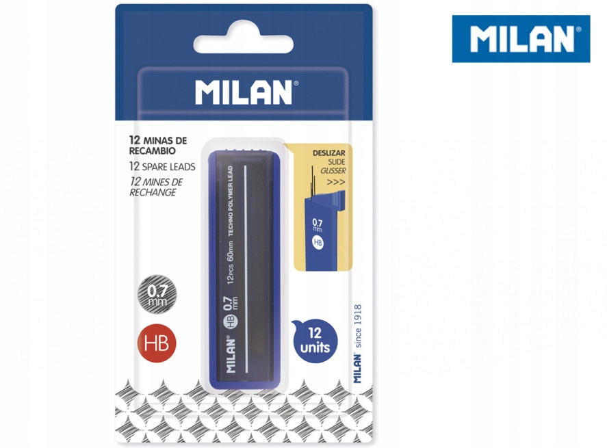 Grafit Milan do ołówka automatycznego HB 0,7 mm...