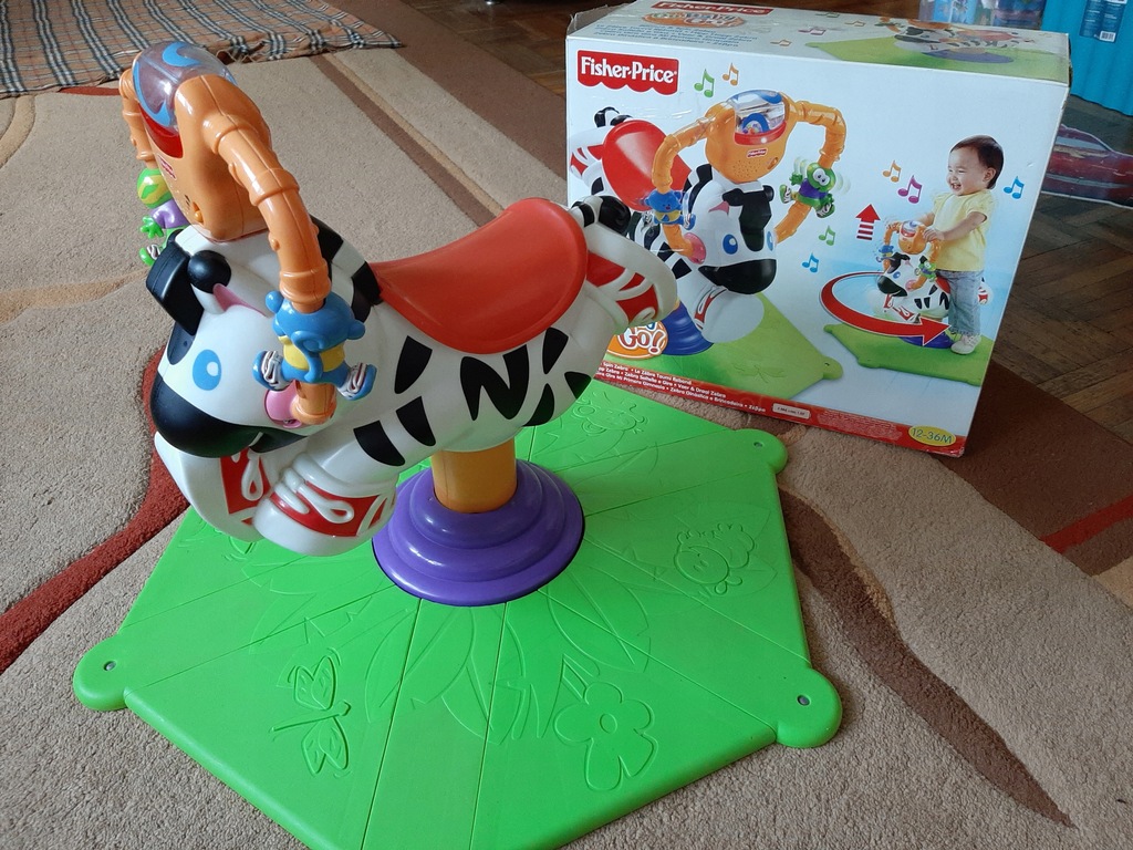 Fisher-price zebra skoczek bdb