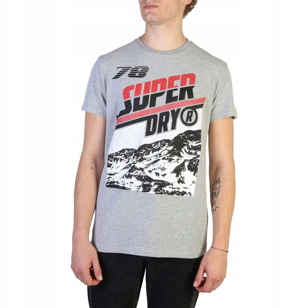 Superdry męski T-shirt szary L