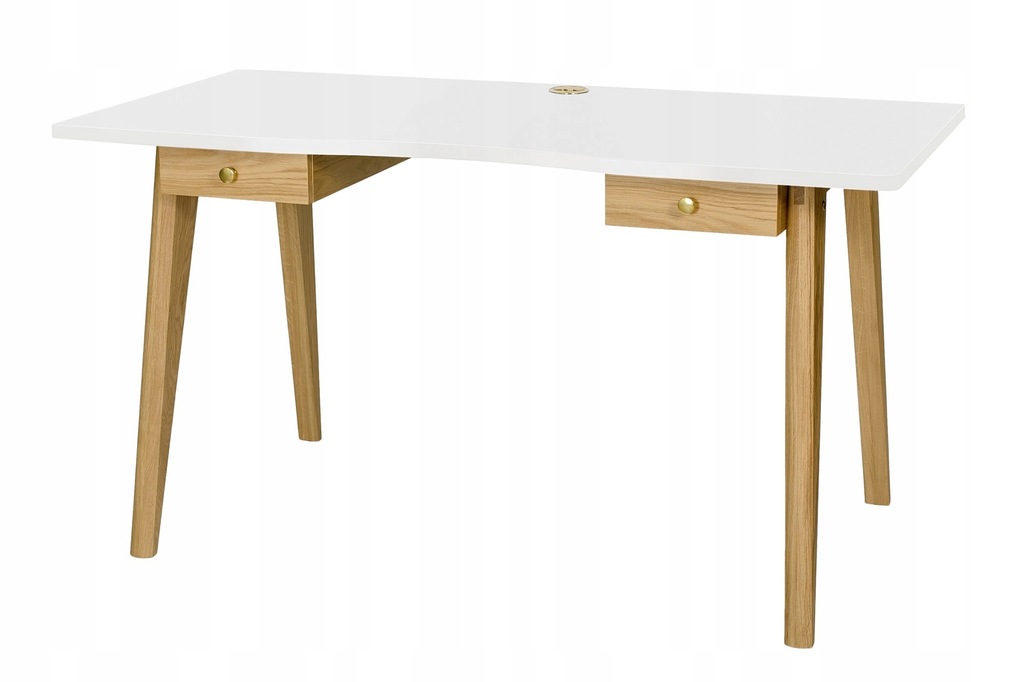 WOODMAN NICE Duże Białe Skandynawskie Biurko 140cm