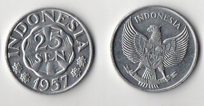 INDONEZJA 1957 25 SEN