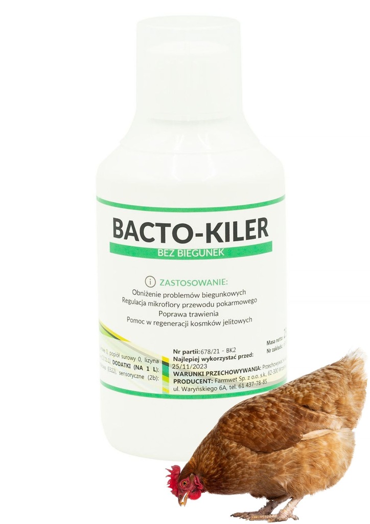 BACTO KILER 250ml na biegunkę dla drobiu i świń