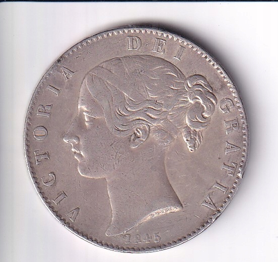 1 korona 1845 srebro, Wielka Brytania 14