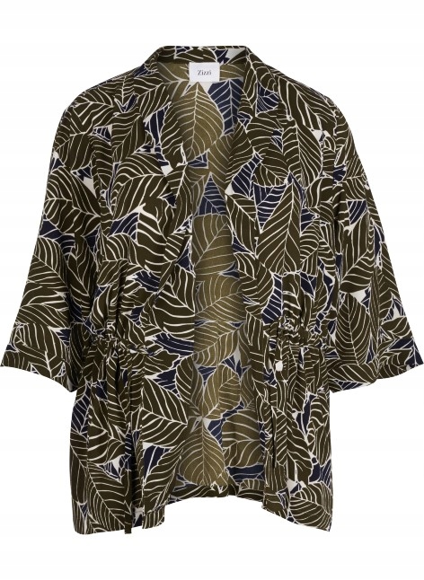 ZZ4 ZIZZI NARZUTKA KIMONO WZÓR W LIŚCIE 50 52