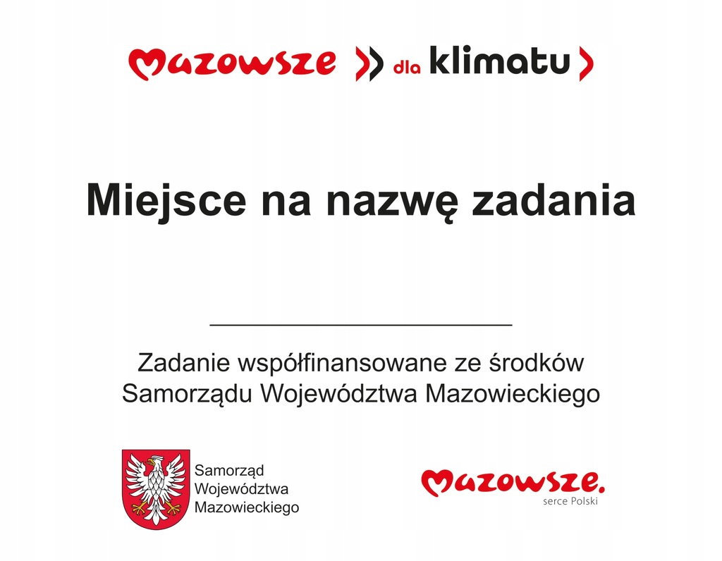 TABLICA MAZOWSZE KLIMATU UNIJNE informacyjne