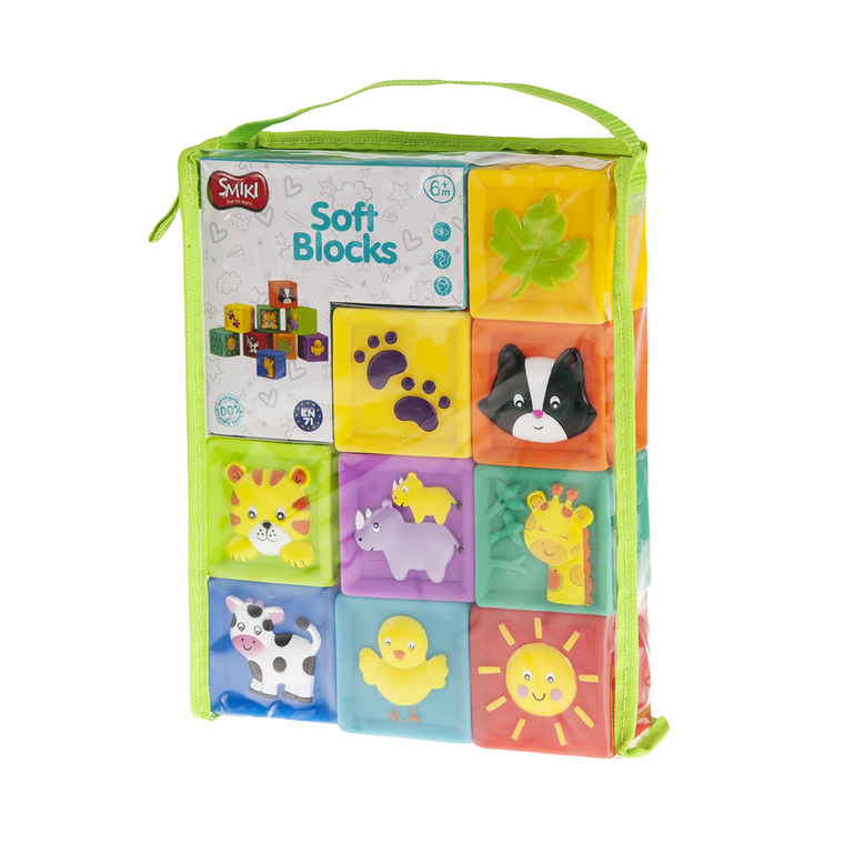 SMIKI Softblocks gumowe klocki 9 elementów SMYK