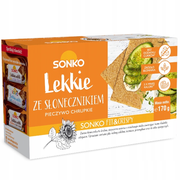 Sonko Pieczywo chrupkie ze słonecznikiem, 170g