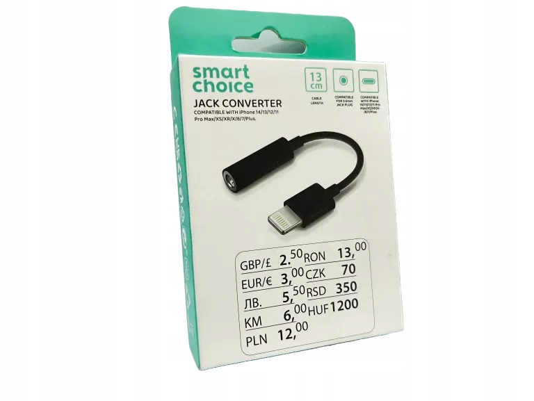 SMART CHOICE ADAPTER JACK ZE ZŁACZEM USB-C