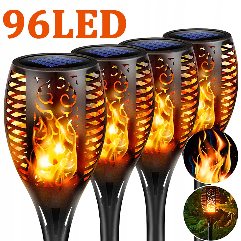 96LED Outdoor Solar Torch Lights Wodoodporny ogród 4SZT.