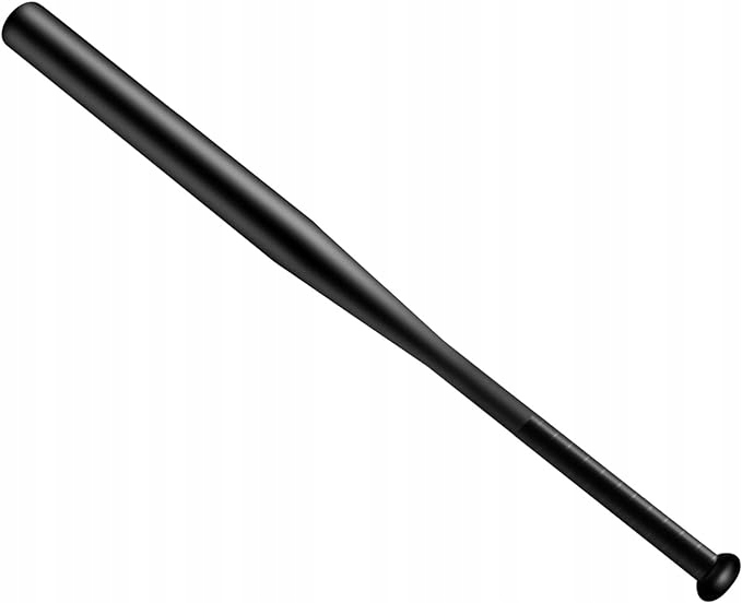Kij Bejsbolowy Metalowy Czarny Wielozadaniowy 60 cm 900 g Antypoślizgowa Rą