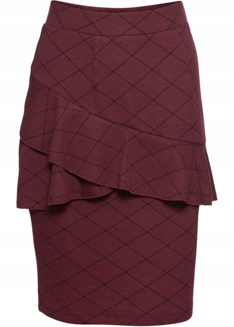 S3617 SPÓDNICA OŁÓWKOWA ELASTYCZNY ŻAKARD R.38