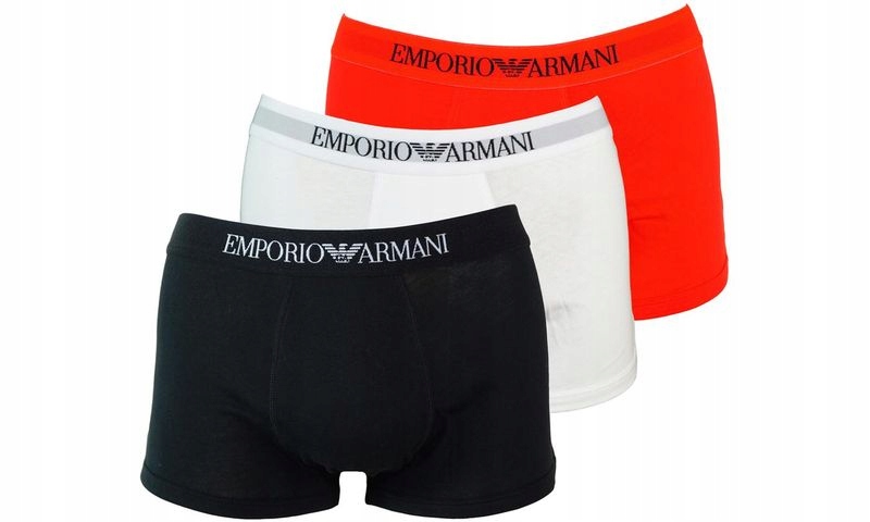 Emporio Armani Bokserki Męskie Bawełna 3 Sztuki M