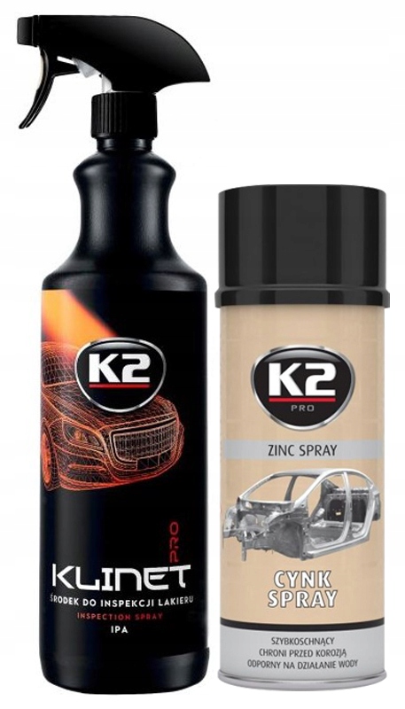 K2 ZESTAW CYNK SPRAY + ODTŁUSZCZACZ KLIENT PRO 1L