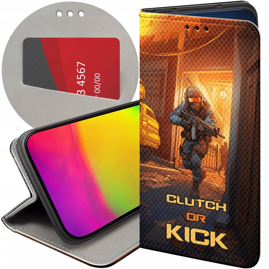 ETUI Z KLAPKĄ DO SAMSUNG GALAXY S7 WZORY CS GO COUNTER-STRIKE FUTERAŁ CASE