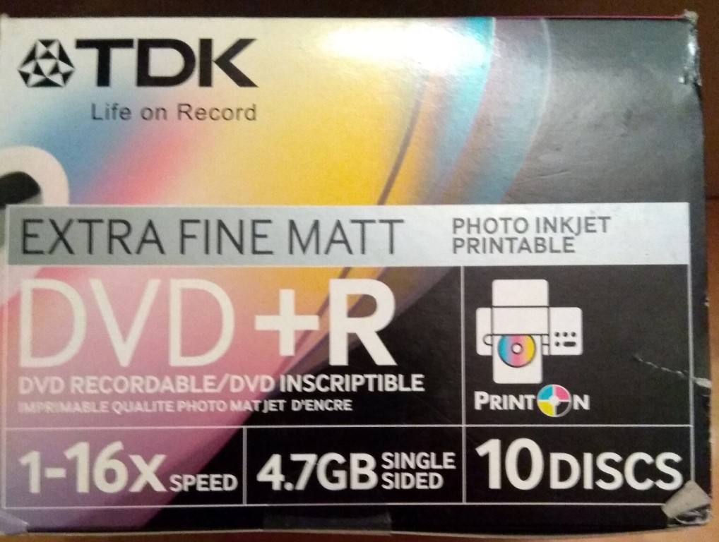 Płyty TDK DVD+R x6, pudełko 10 sztuk do nadruku
