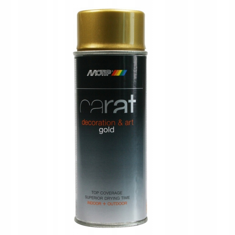 MOTIP CARAT GOLD LAKIER FARBA DEKORACYJNA SPRAY ZŁOTY 400ml