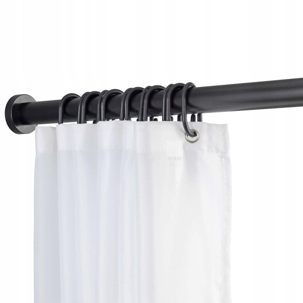 DRĄŻEK PRYSZNICOWY TELESKOPOWY ALUMINIOWY CZARNY MATOWY 110-185 CM W OUTLET