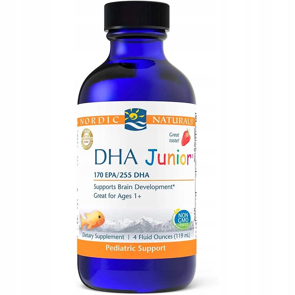 NORDIC NATURALS DHA JUNIOR 119ml SMAK TRUSKAWKOWY